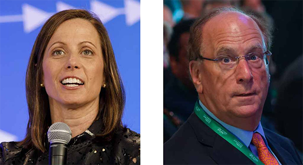 Adena Friedman and Larry Fink